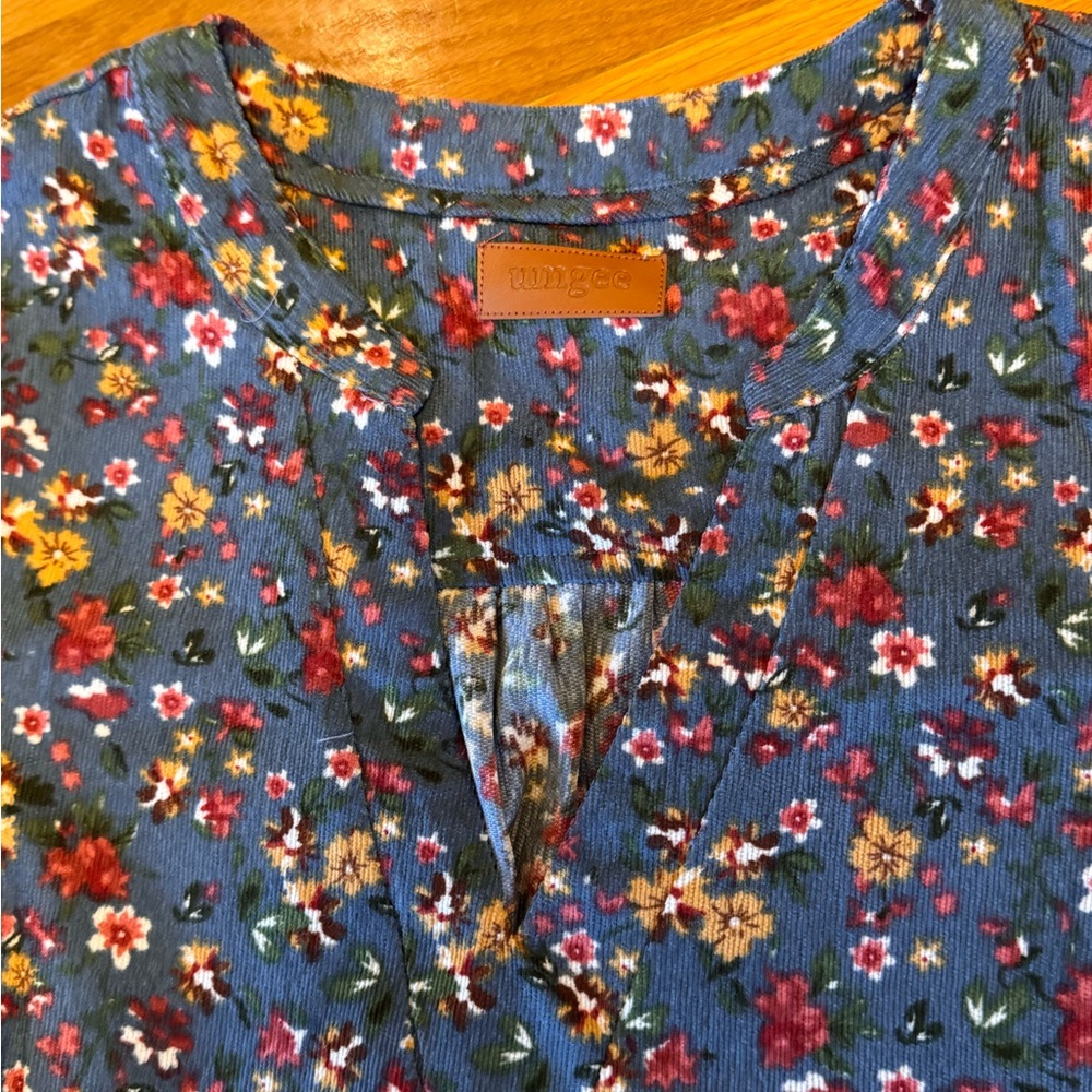 Umgee Blue Floral Dress